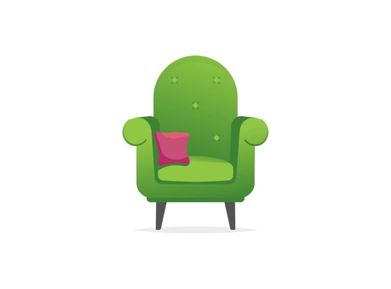 zielone krzesło